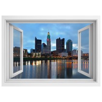 Vinilos ventanas 3d río scioto ciudad columbus ohio